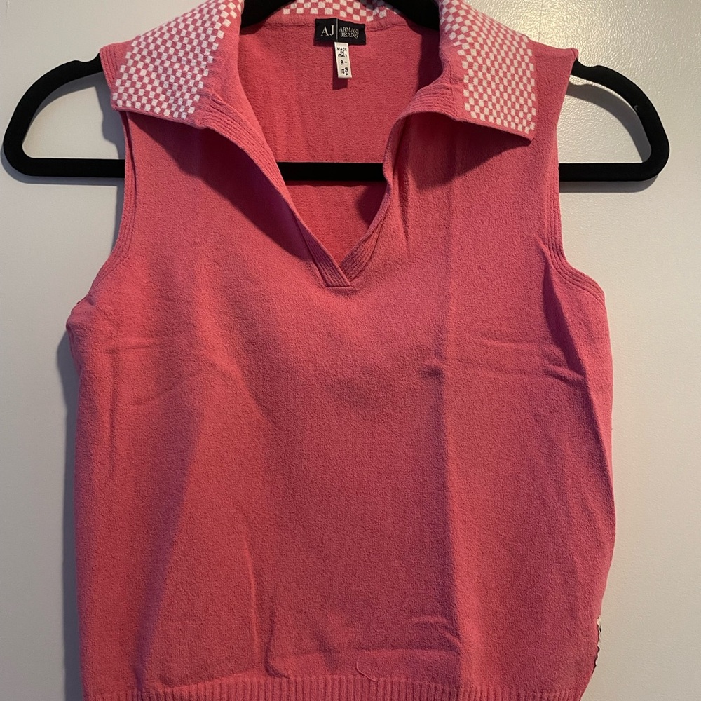 Giorgio Armani Pink Knit Top